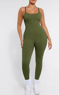 High Stretchy Seamless Sling Tummy Control Jumpsuit